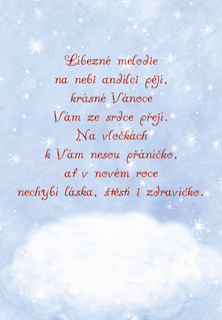 Anděl zpívá - vánoční přání