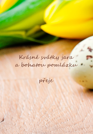 Jarní košík - velikonoční přání