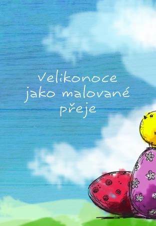 Kuřátka - velikonoční přání od ALBI